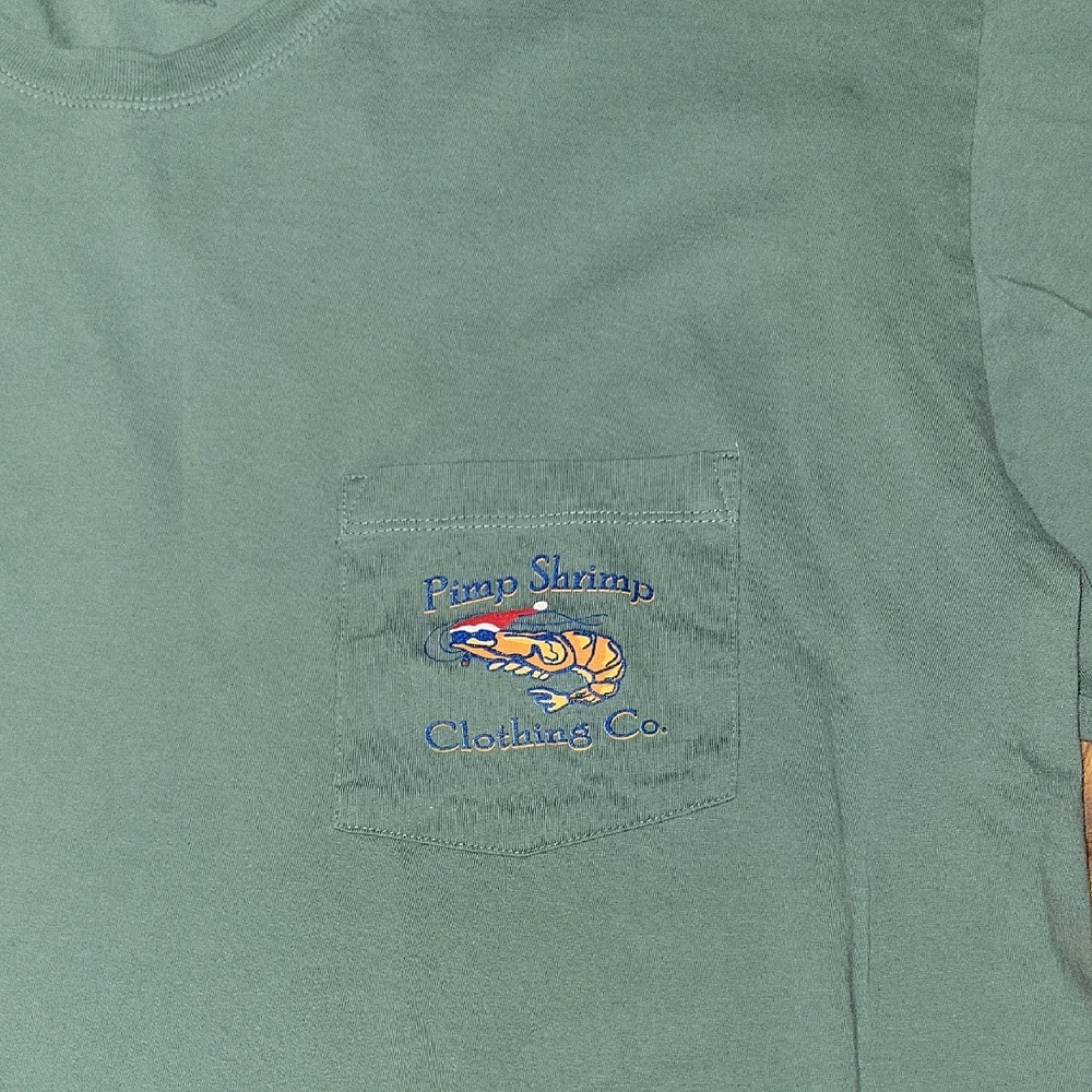 Men's Deep Green Long Sleeve Tee - Picture 3 of 6